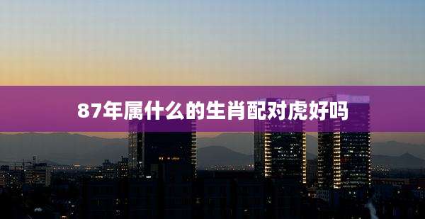 87年属什么的生肖配对虎好吗