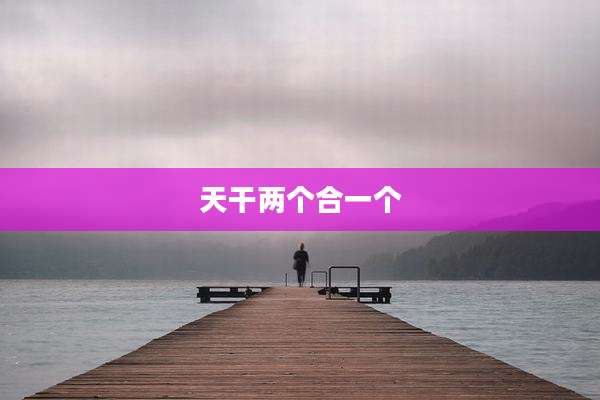 天干两个合一个