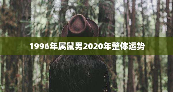 1996年属鼠男2020年整体运势