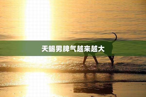 天蝎男脾气越来越大