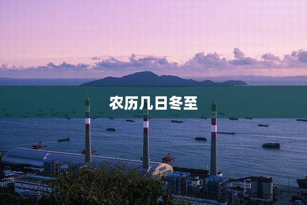 农历几日冬至