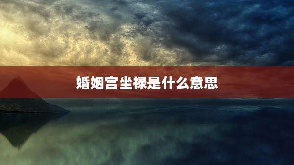 婚姻宫坐禄是什么意思