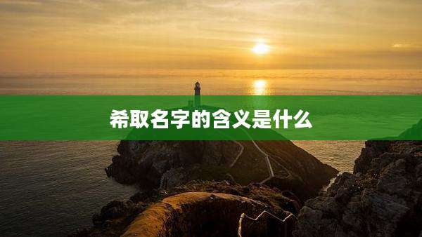 希取名字的含义是什么