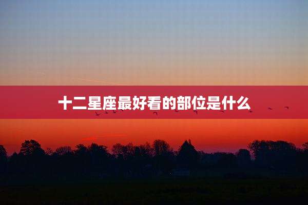 十二星座最好看的部位是什么