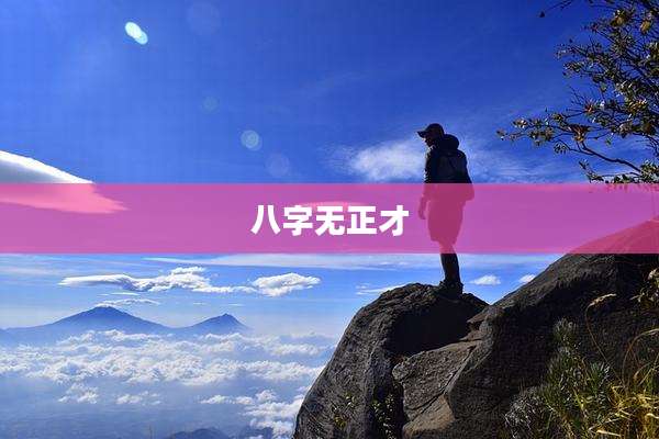 八字无正才