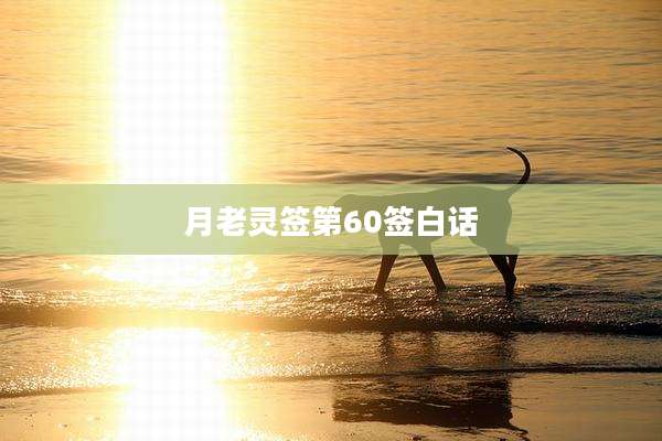 月老灵签第60签白话