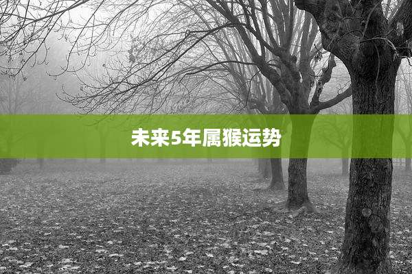 未来5年属猴运势