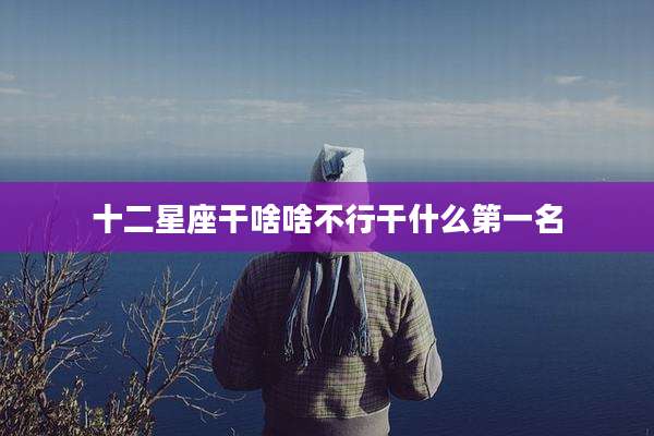 十二星座干啥啥不行干什么第一名