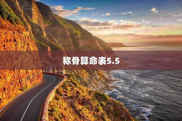 称骨算命表5.5