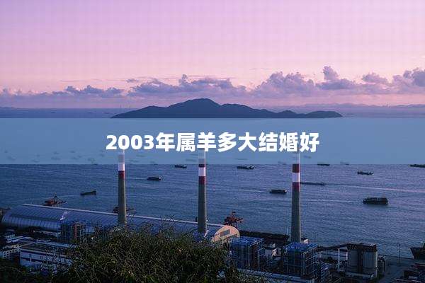 2003年属羊多大结婚好