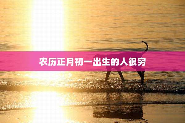 农历正月初一出生的人很穷