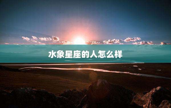 水象星座的人怎么样