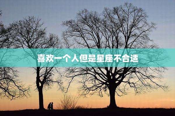 喜欢一个人但是星座不合适