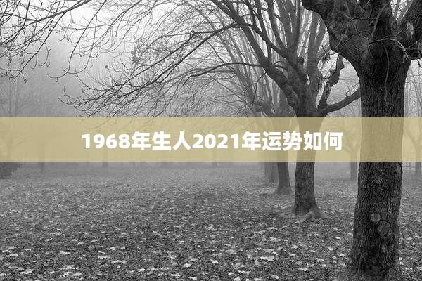 1968年生人2021年运势如何