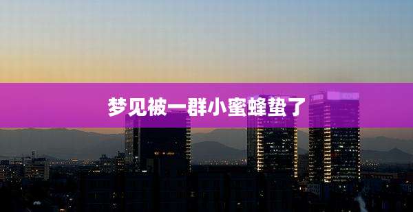 梦见被一群小蜜蜂蛰了