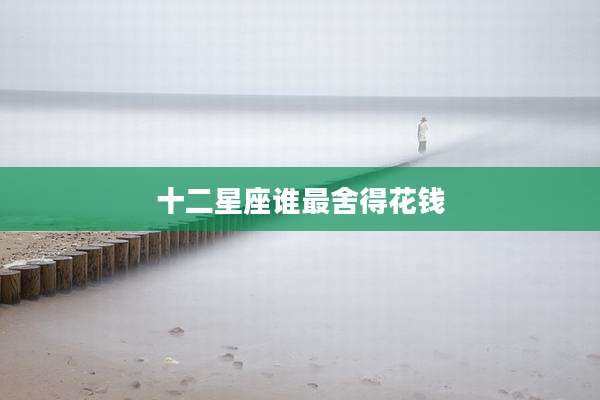 十二星座谁最舍得花钱