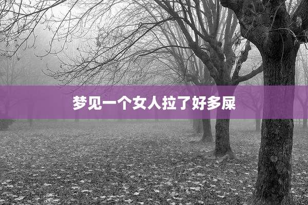 梦见一个女人拉了好多屎