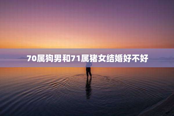 70属狗男和71属猪女结婚好不好
