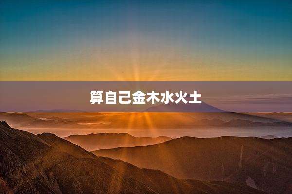 算自己金木水火土