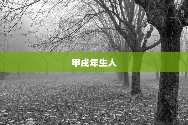 甲戌年生人