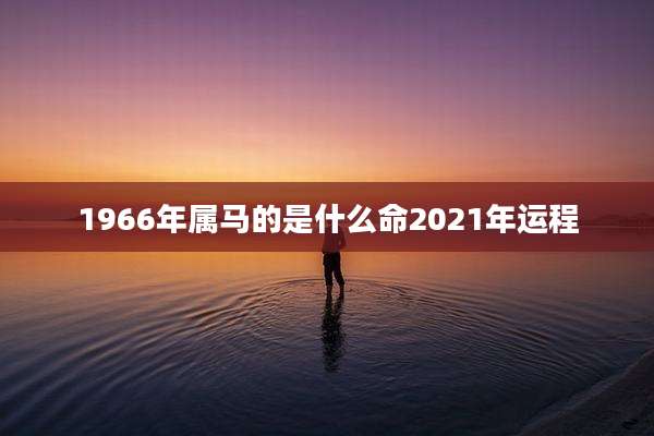 1966年属马的是什么命2021年运程
