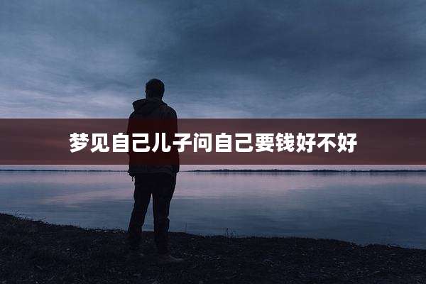 梦见自己儿子问自己要钱好不好