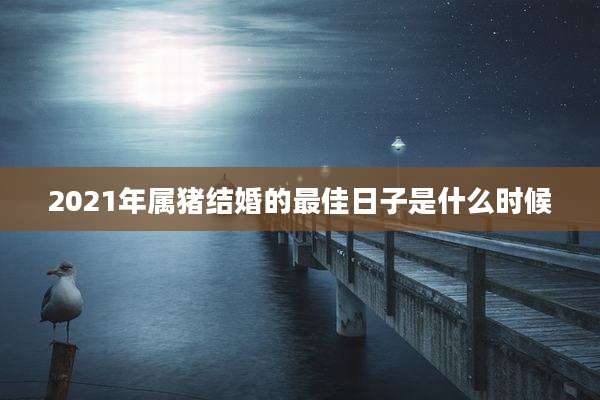 2021年属猪结婚的最佳日子是什么时候
