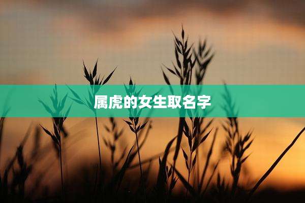 属虎的女生取名字