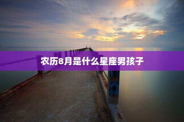 农历8月是什么星座男孩子