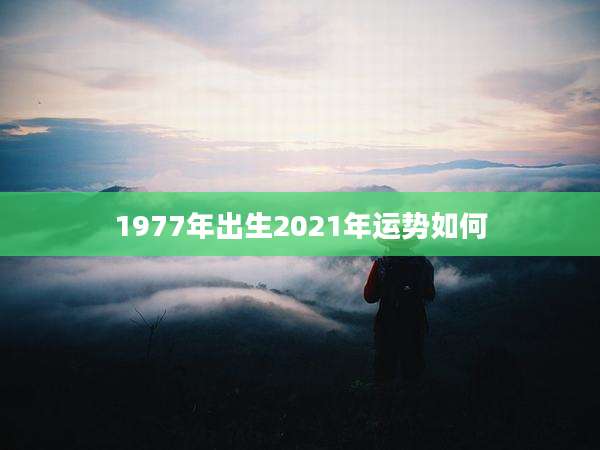 1977年出生2021年运势如何