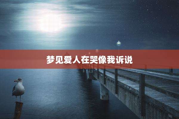 梦见爱人在哭像我诉说
