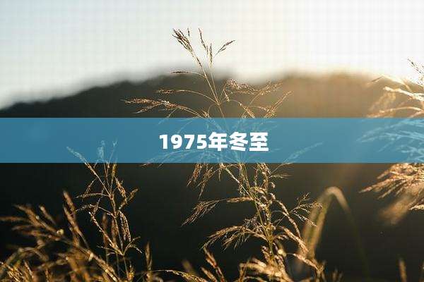 1975年冬至