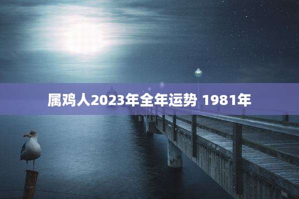 属鸡人2023年全年运势 1981年