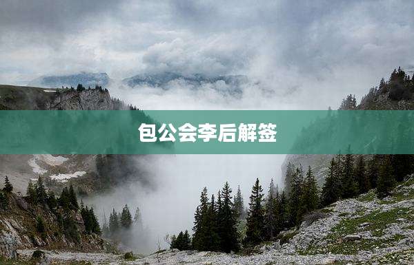 包公会李后解签