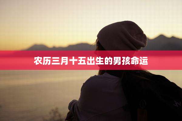 农历三月十五出生的男孩命运
