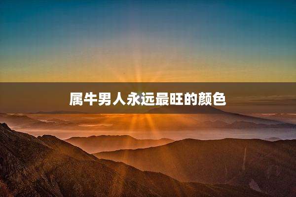 属牛男人永远最旺的颜色