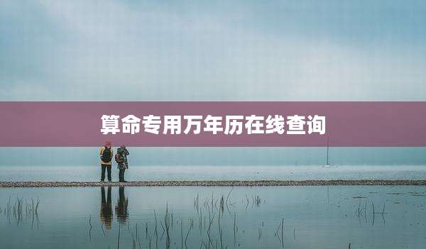 算命专用万年历在线查询