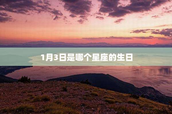 1月3日是哪个星座的生日