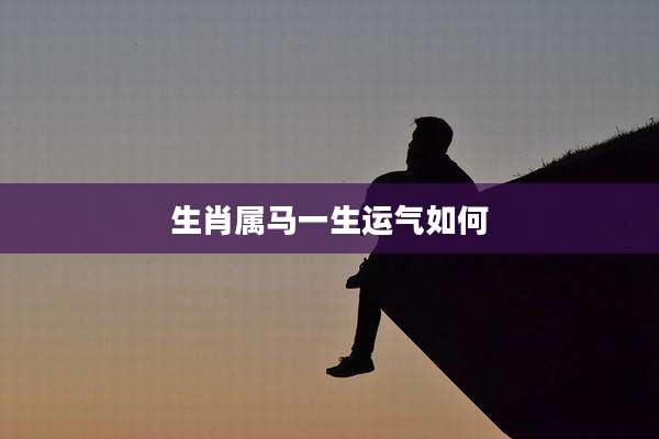 生肖属马一生运气如何