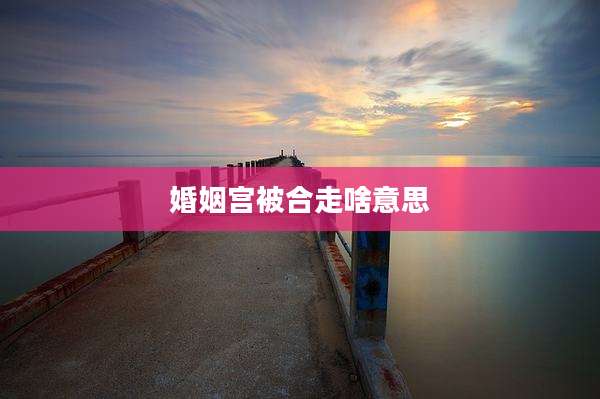 婚姻宫被合走啥意思