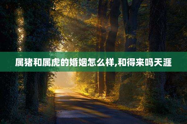 属猪和属虎的婚姻怎么样,和得来吗天涯