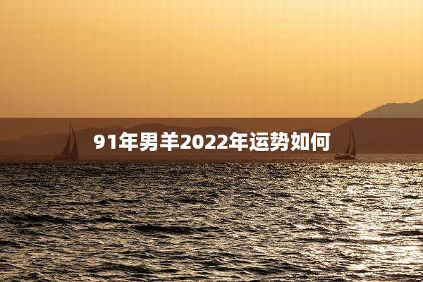 91年男羊2022年运势如何