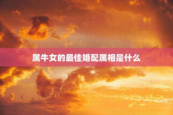 属牛女的最佳婚配属相是什么