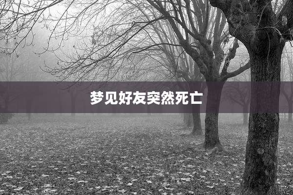 梦见好友突然死亡