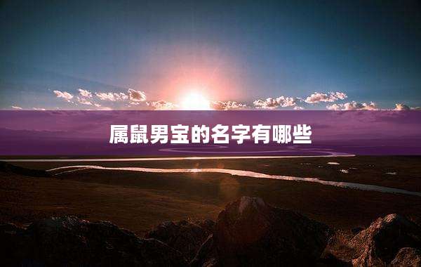 属鼠男宝的名字有哪些