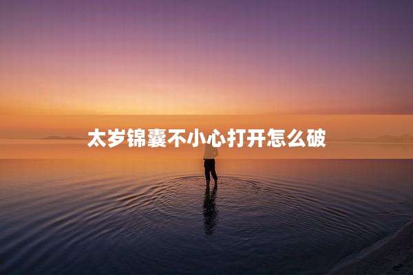 太岁锦囊不小心打开怎么破