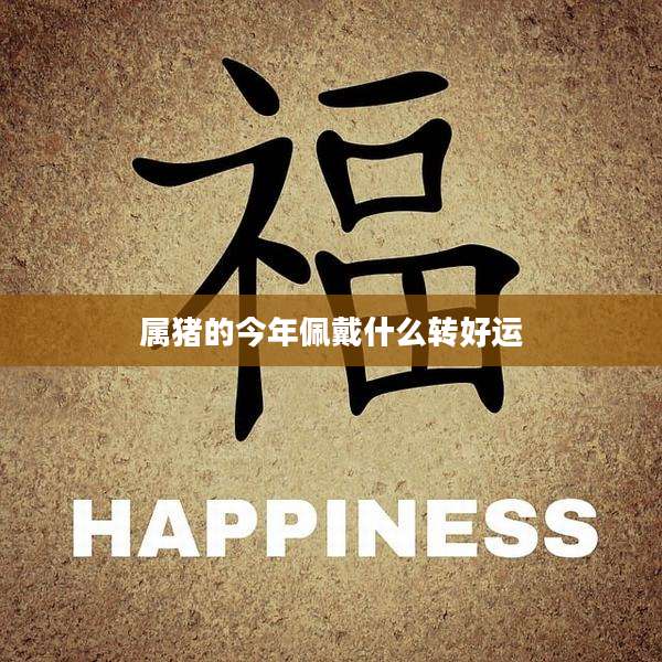 属猪的今年佩戴什么转好运
