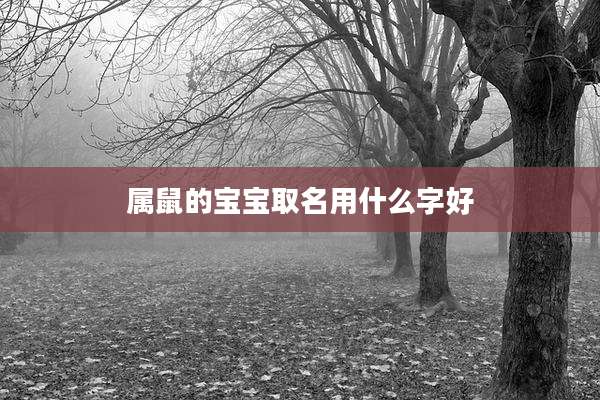 属鼠的宝宝取名用什么字好