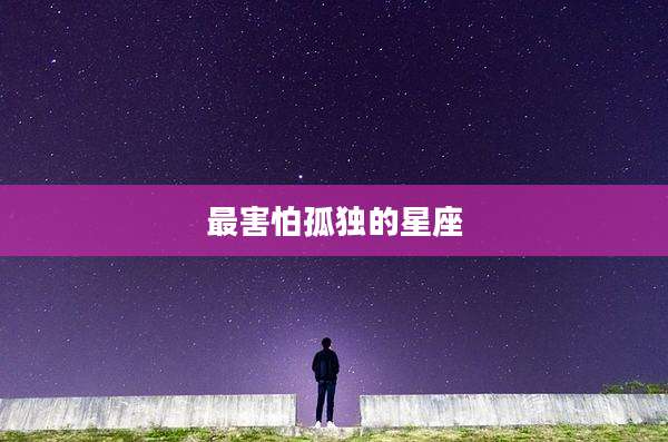 最害怕孤独的星座