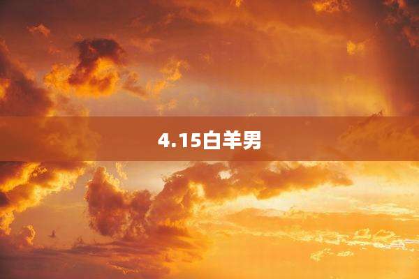 4.15白羊男